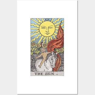 The Sun, Raider Waite Tarot, Divination Tarot Posters and Art